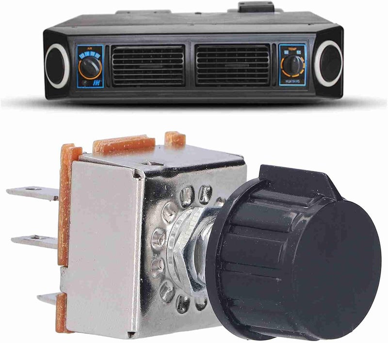 Ymiko 4 Speed AC Blower Switch Universal Rotary Air Conditioning 4 Speed Blower Switch Replacement for 35702 Freightliner INM2G754A MEI 1151 - Image 3